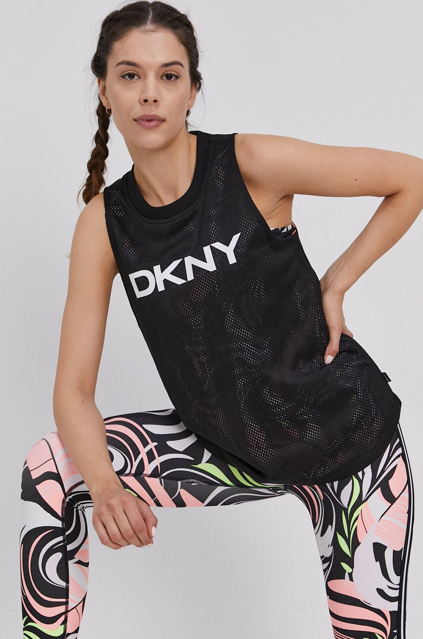 DKNY Top černá barva - Pepit.cz