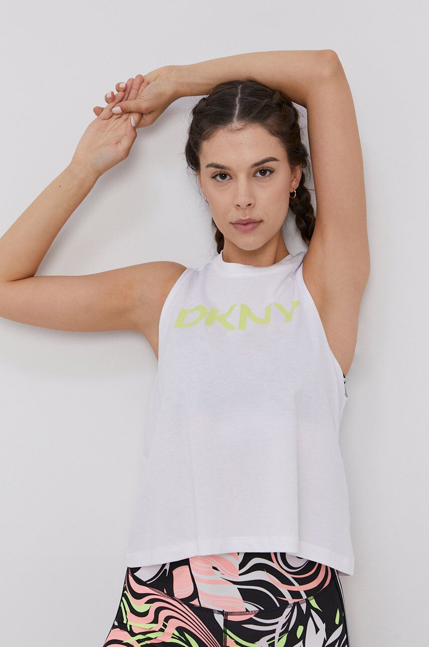 DKNY Top dámský bílá barva - Pepit.cz