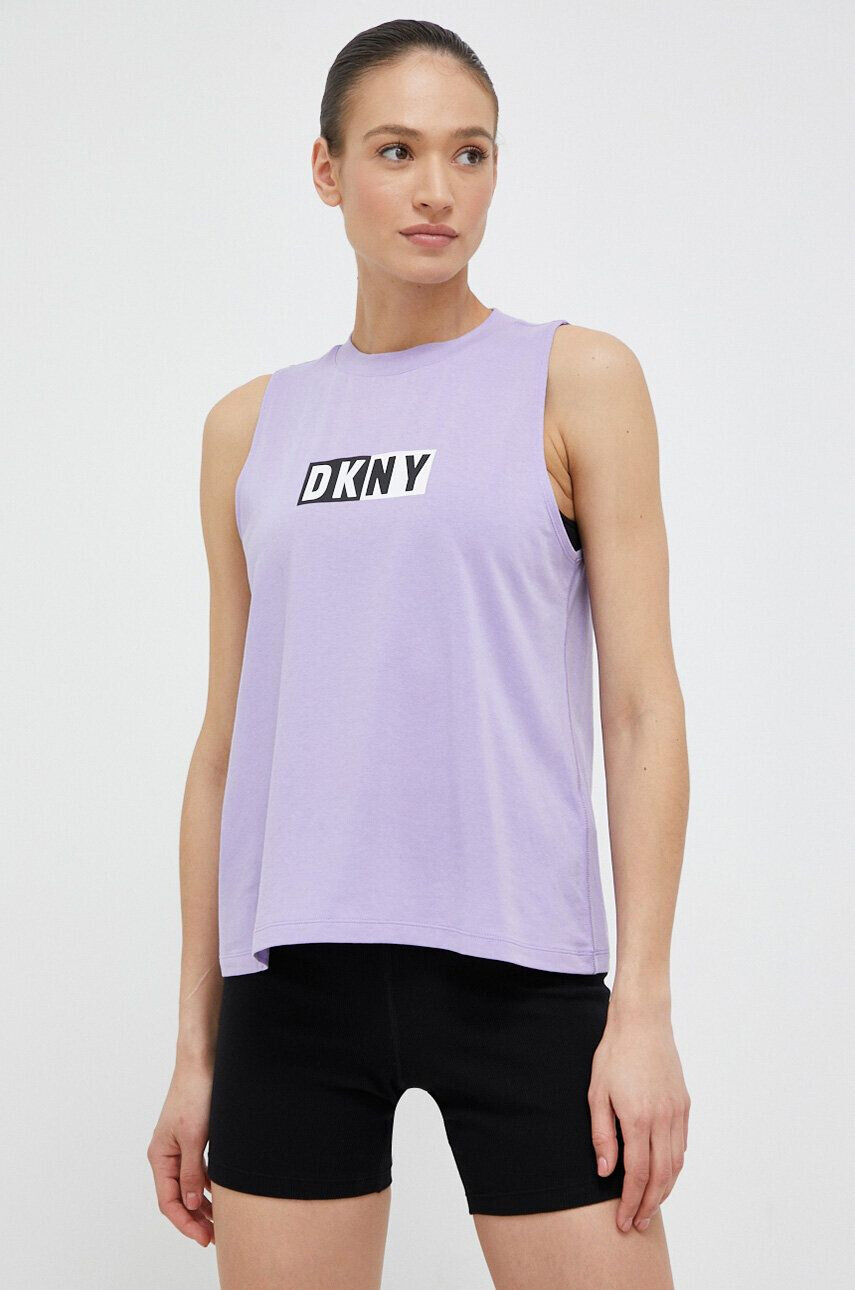 DKNY Top dámský fialová barva - Pepit.cz