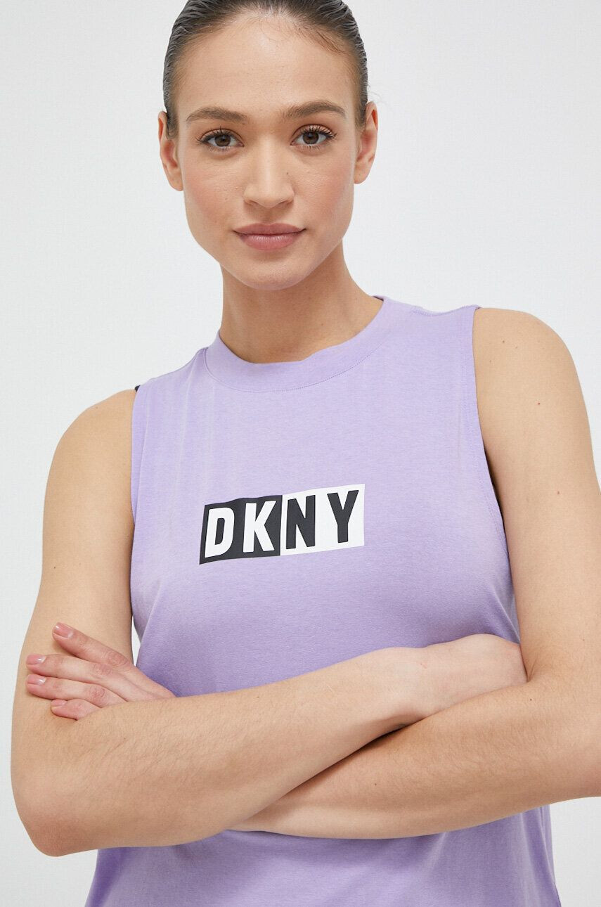 DKNY Top dámský fialová barva - Pepit.cz