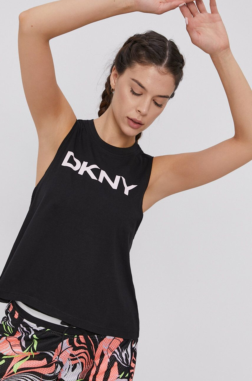 DKNY Top dámský černá barva - Pepit.cz