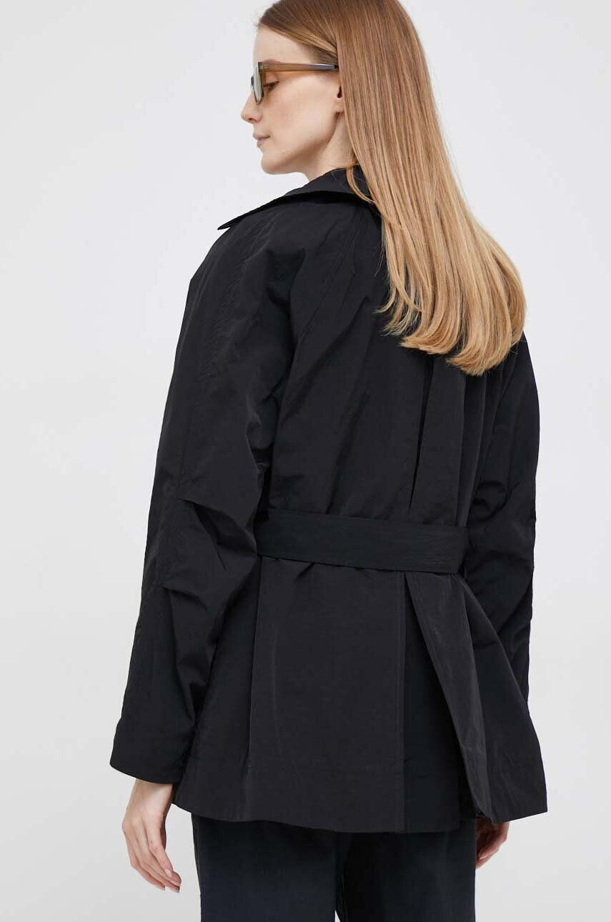 DKNY Trench kabát dámský černá barva přechodný oversize - Pepit.cz