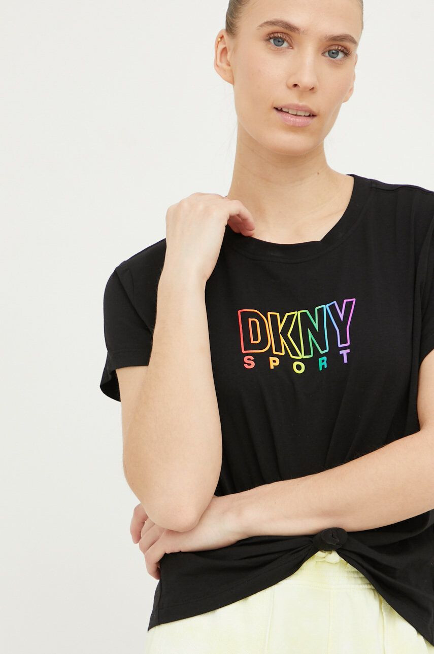 DKNY Tričko černá barva - Pepit.cz