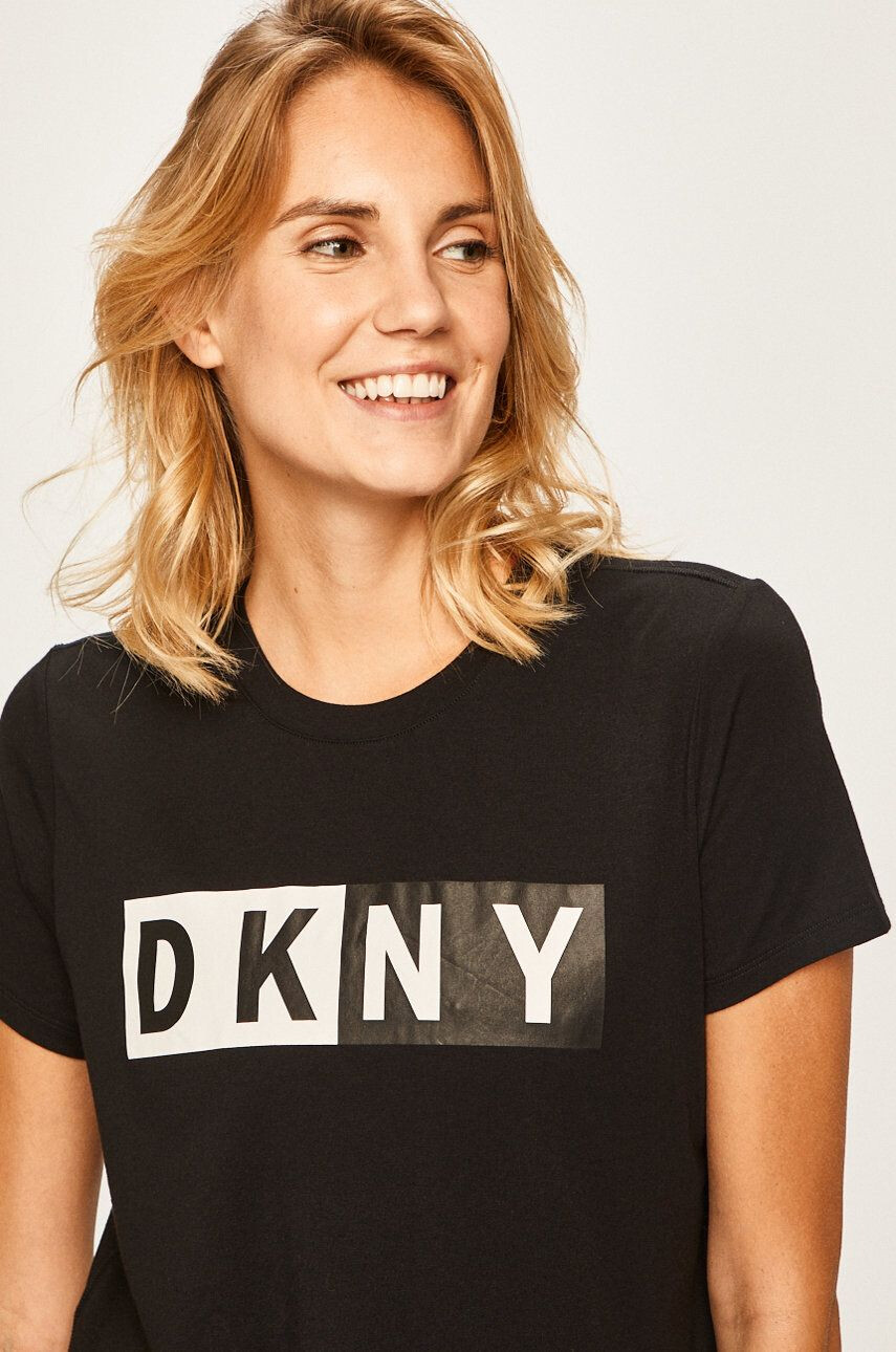 DKNY Tričko černá barva - Pepit.cz