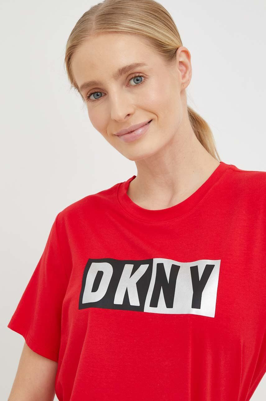 DKNY Tričko růžová barva - Pepit.cz