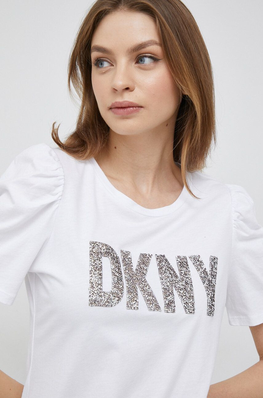 DKNY Tričko bílá barva - Pepit.cz