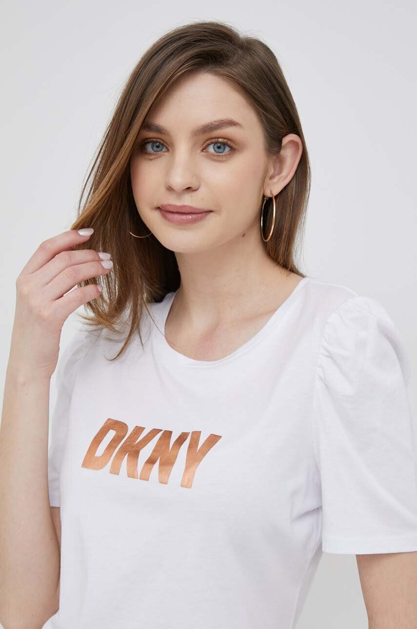 DKNY Tričko bílá barva - Pepit.cz