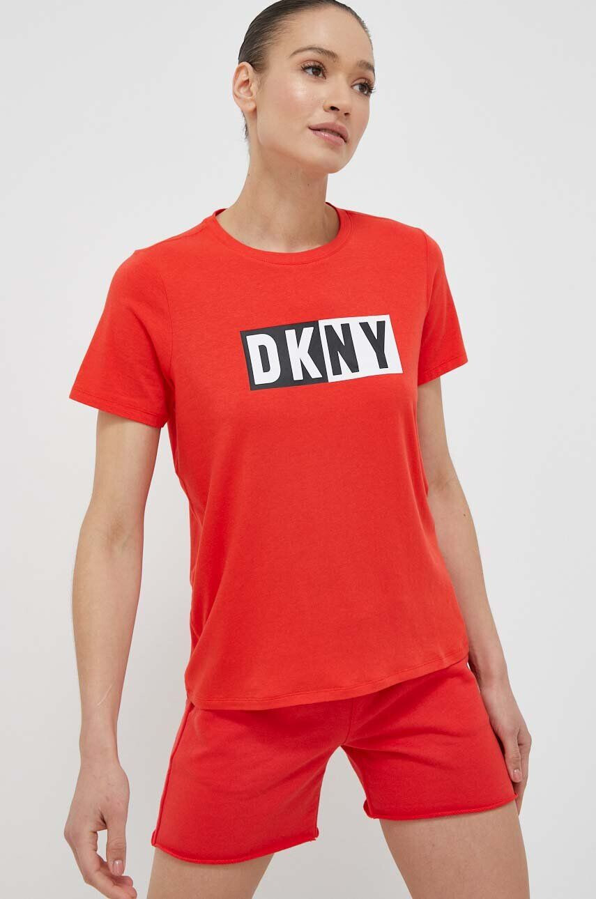 DKNY Tričko červená barva - Pepit.cz