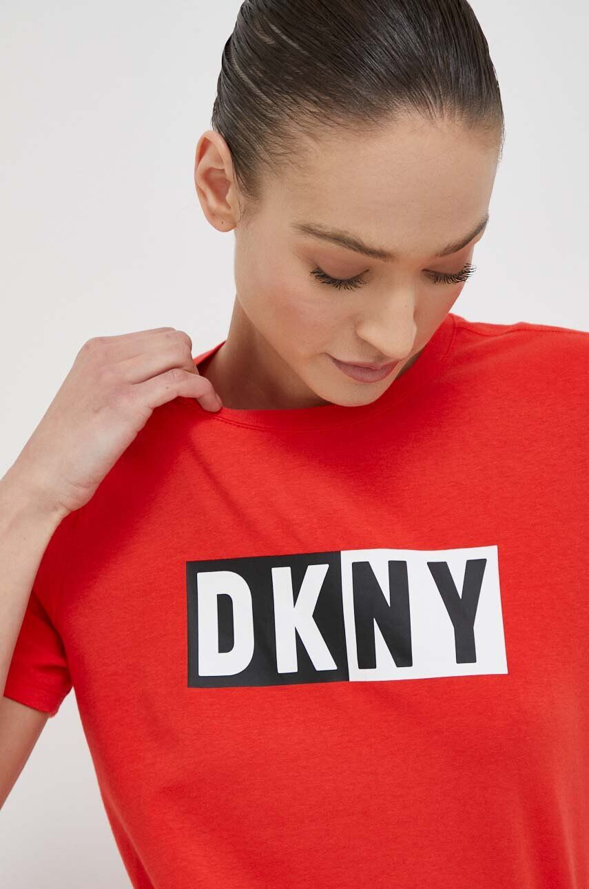 DKNY Tričko červená barva - Pepit.cz