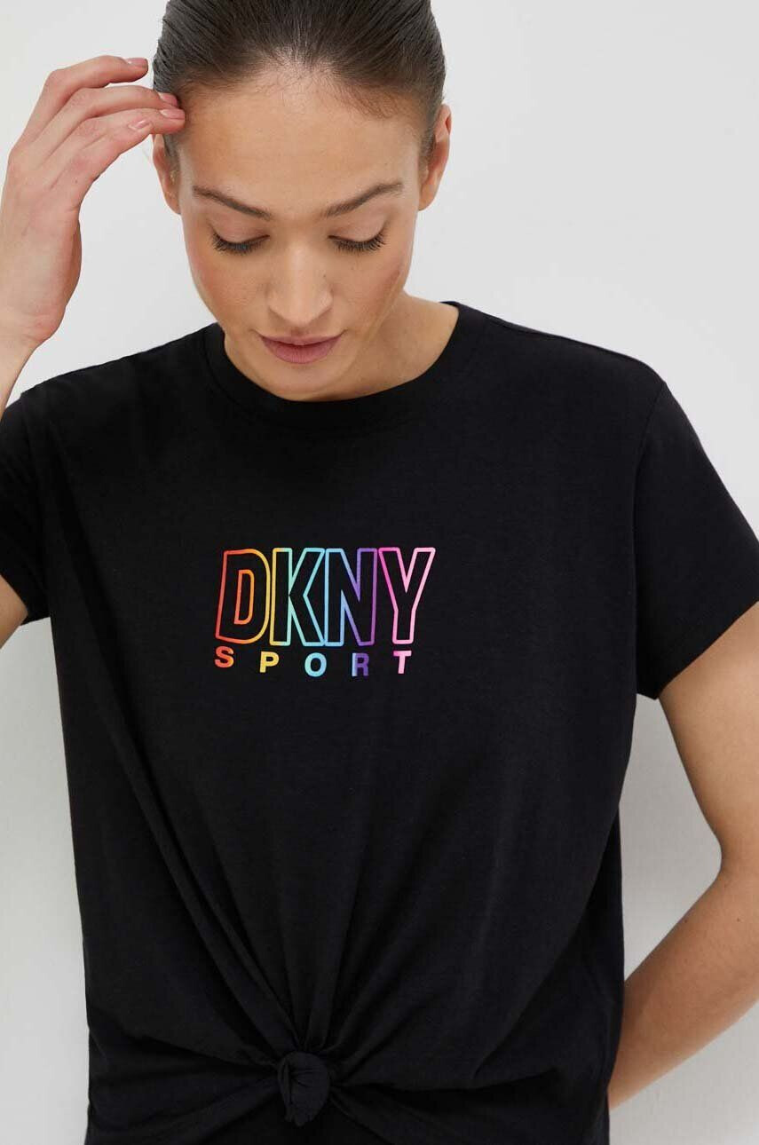 DKNY Tričko černá barva - Pepit.cz