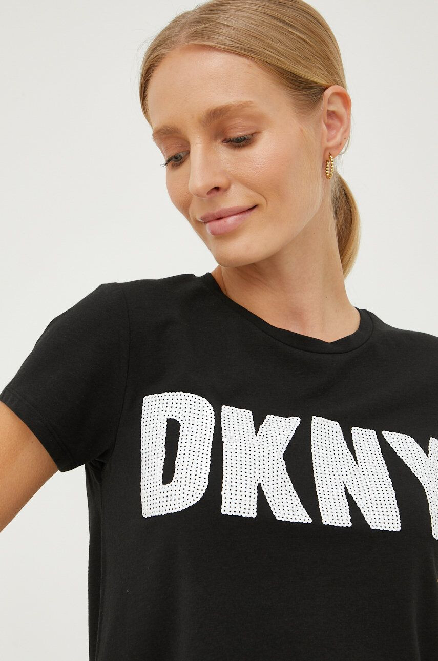 DKNY Tričko černá barva - Pepit.cz