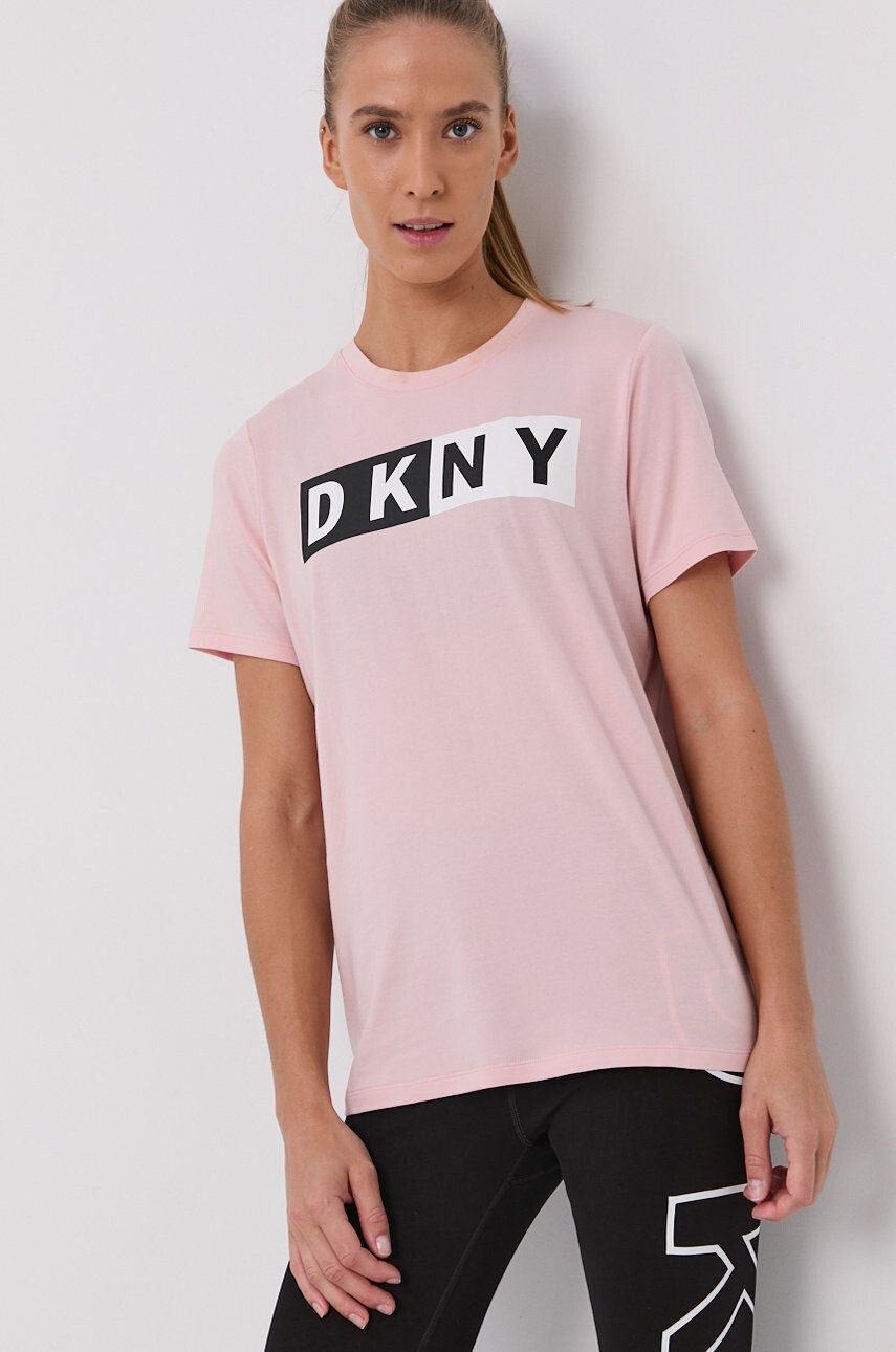 DKNY Tričko dámské růžová barva - Pepit.cz