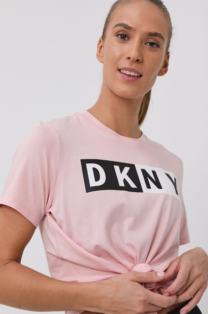 DKNY Tričko dámské růžová barva - Pepit.cz