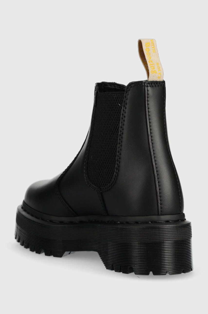 Dr. Martens Boty s gumou V 2976 Quad Mono dámské černá barva na platformě DM27560001-Black - Pepit.cz