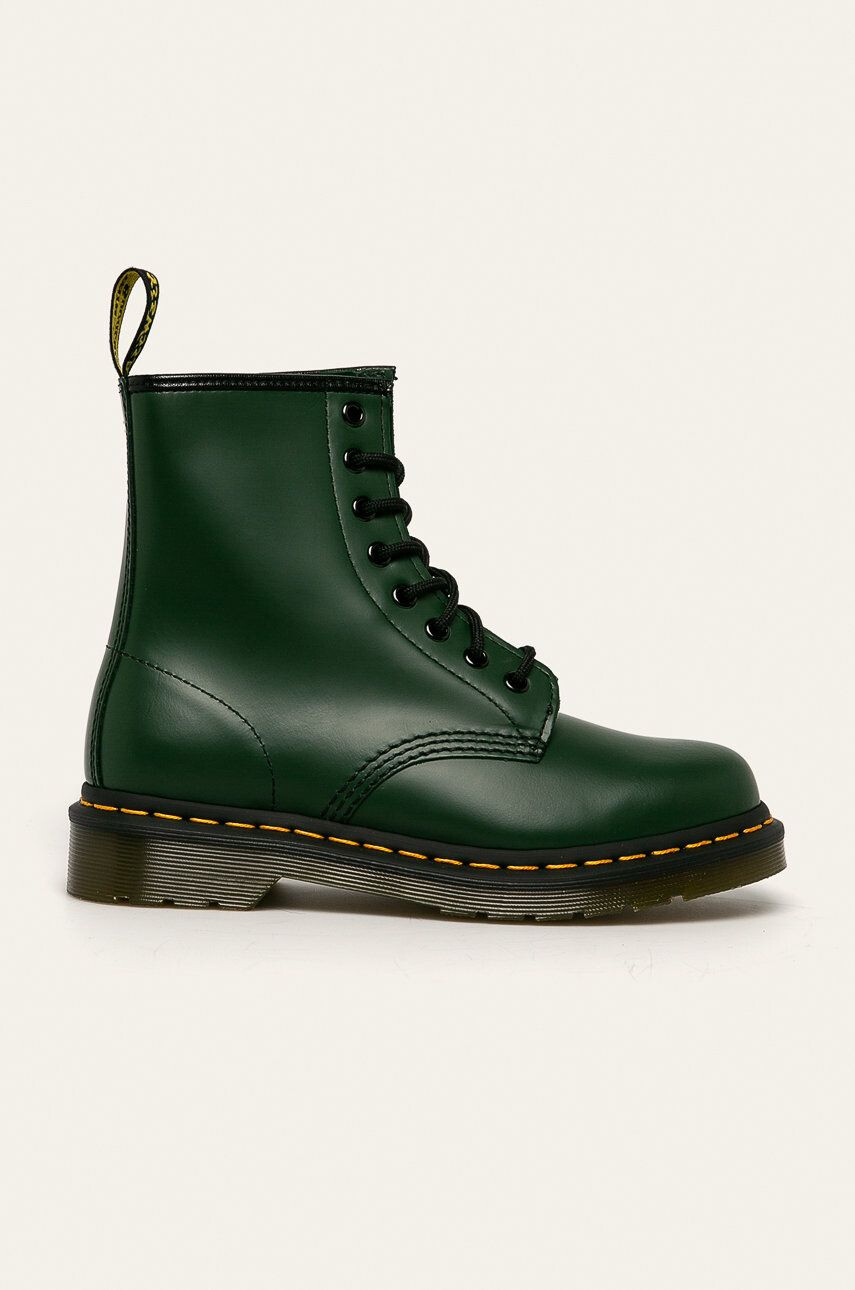 Dr. Martens Kožené workery 1460 dámské zelená barva na plochém podpatku 11822207-Green - Pepit.cz