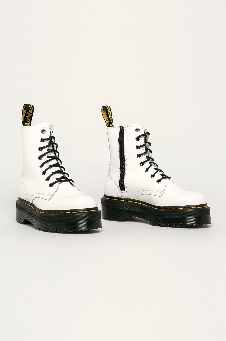 Dr. Martens Dr Martens - Kožené farmářky 15265100-White - Pepit.cz