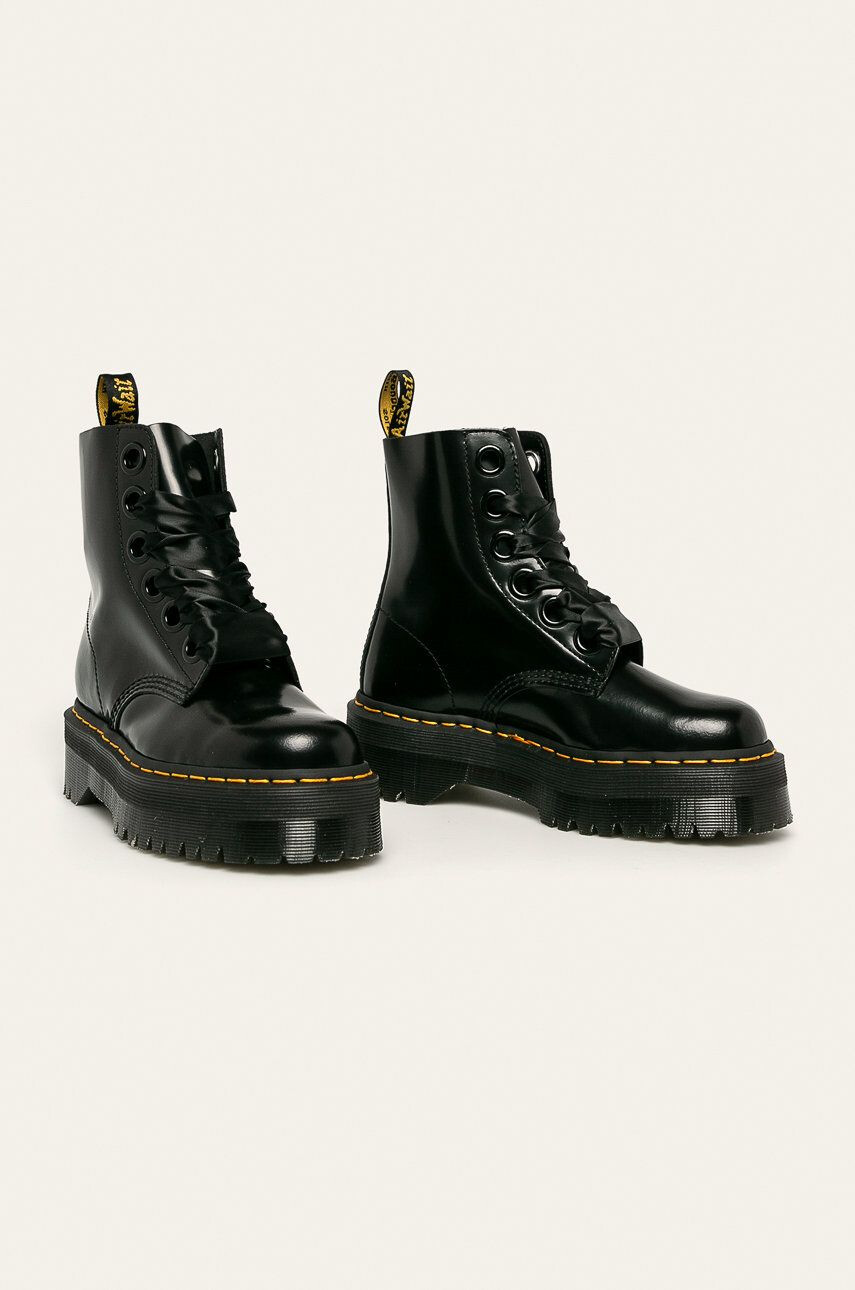 Dr. Martens Kožené farmářky Molly 24861001-Black - Pepit.cz