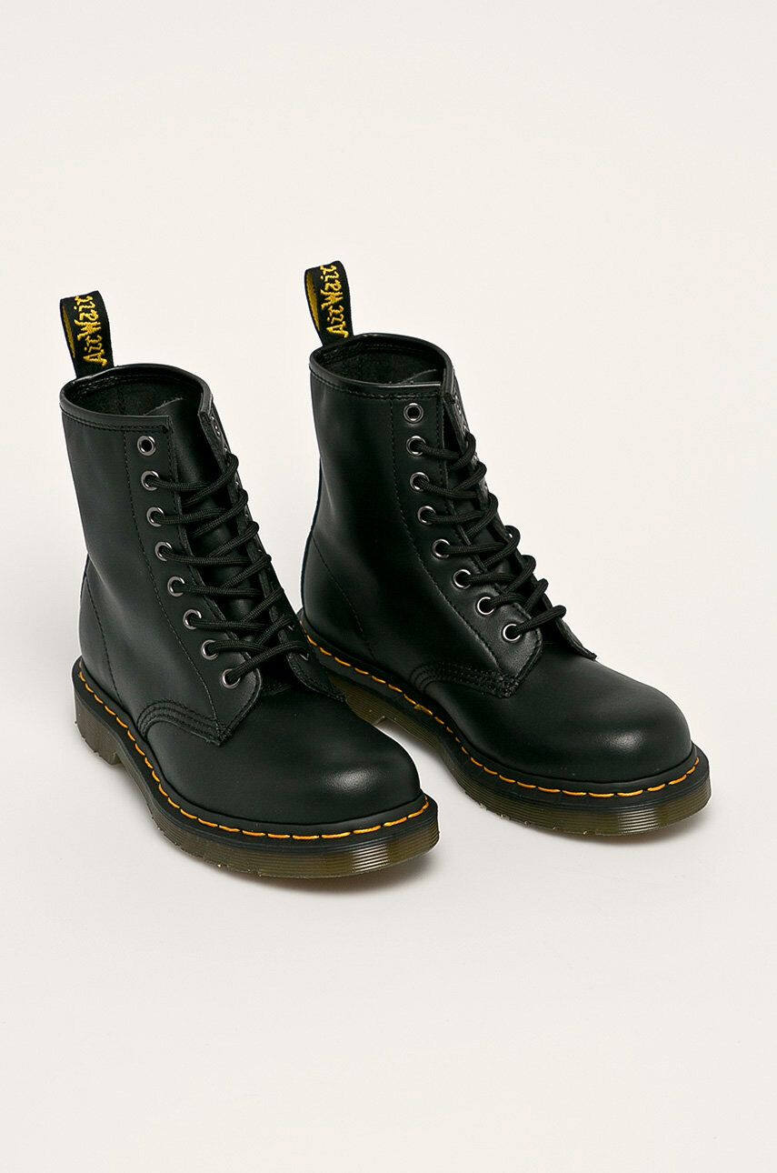 Dr. Martens Kožené workery 1460 Nappa dámské černá barva na plochém podpatku - Pepit.cz