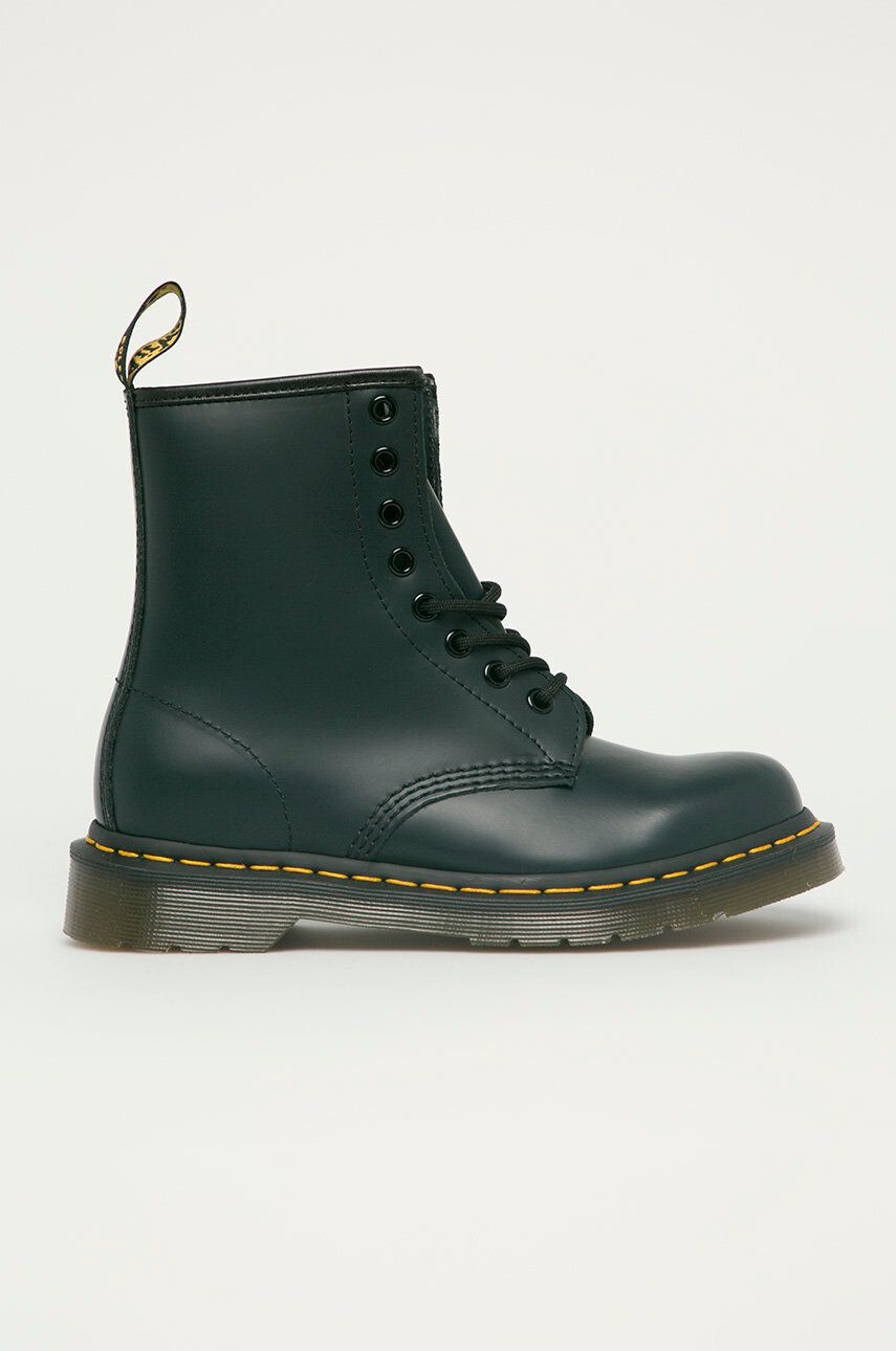 Dr. Martens Kožené workery 1460 dámské tmavomodrá barva na plochém podpatku - Pepit.cz