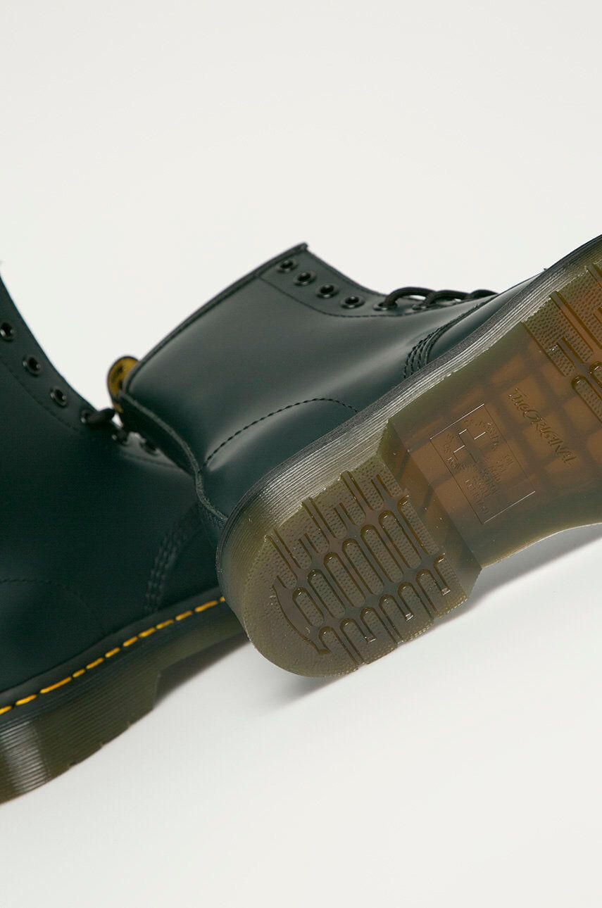 Dr. Martens Kožené workery 1460 dámské tmavomodrá barva na plochém podpatku - Pepit.cz