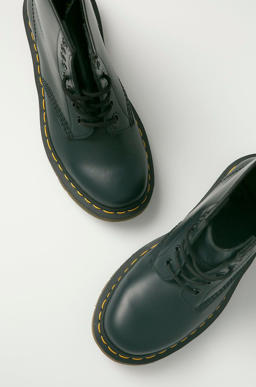 Dr. Martens Kožené workery 1460 dámské tmavomodrá barva na plochém podpatku - Pepit.cz