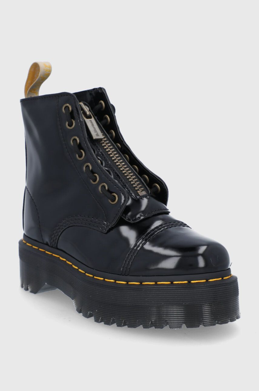 Dr. Martens Farmářky Vegan Sinclair dámské černá barva na platformě 26410001-Black.Oxfo - Pepit.cz