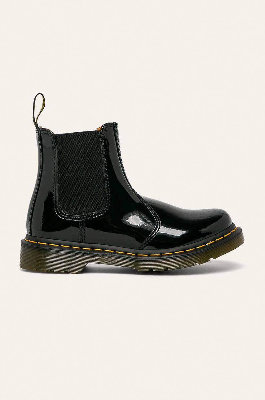 Dr. Martens Kožené kotníkové boty 2976 dámské černá barva na plochém podpatku 25278001-Black - Pepit.cz