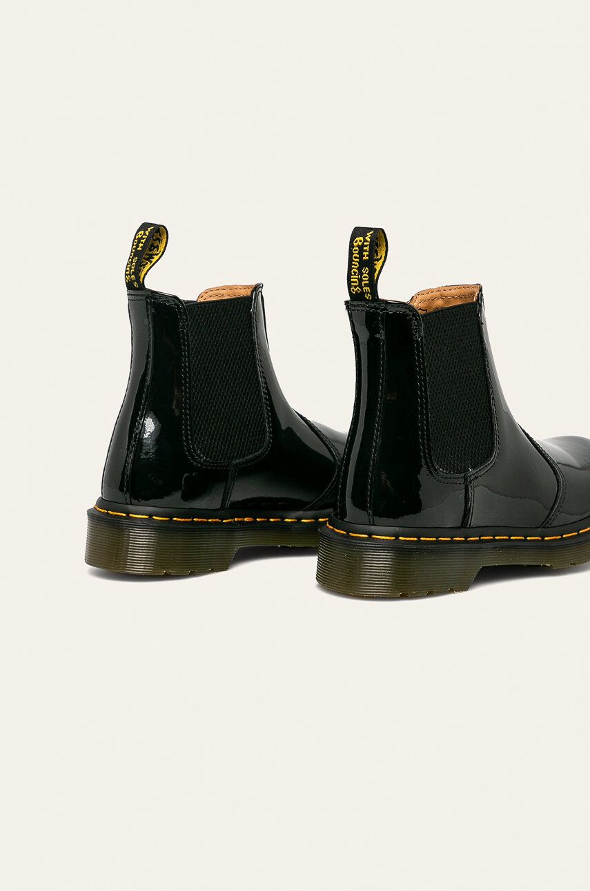 Dr. Martens Kožené kotníkové boty 2976 dámské černá barva na plochém podpatku 25278001-Black - Pepit.cz