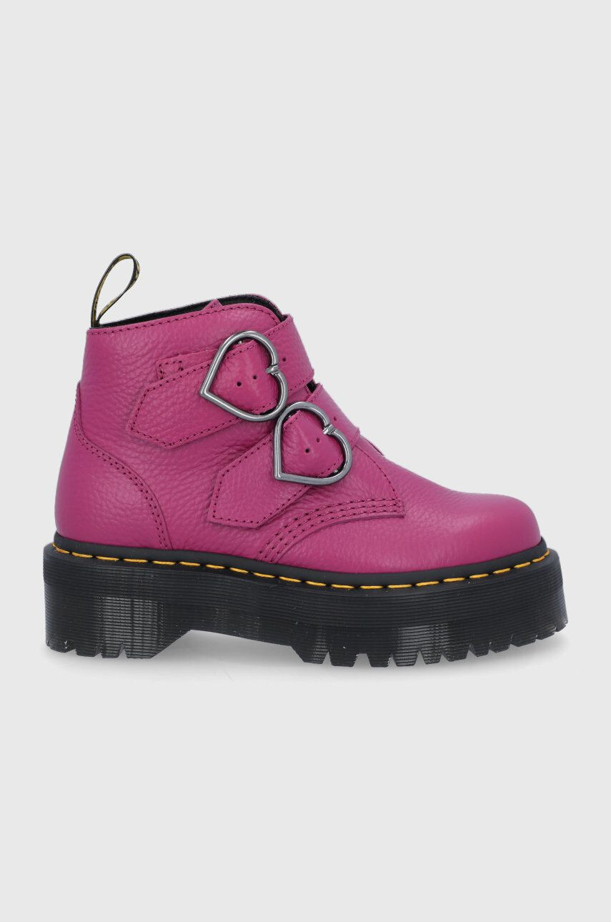 Dr. Martens Kožené kotníkové boty Devon Heart - Pepit.cz