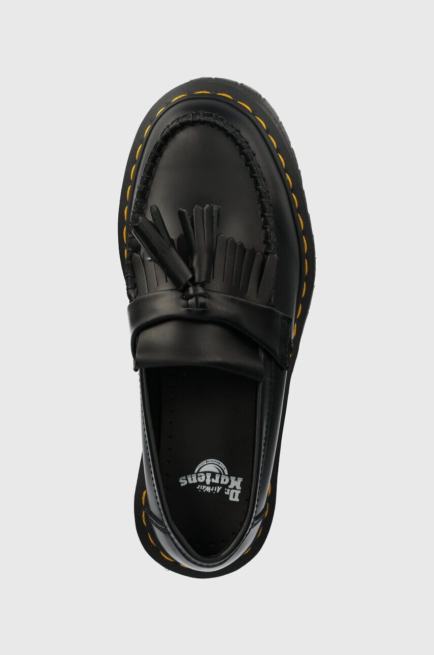 Dr. Martens Kožené mokasíny Adrian Quad dámské černá barva na platformě DM27989001 - Pepit.cz