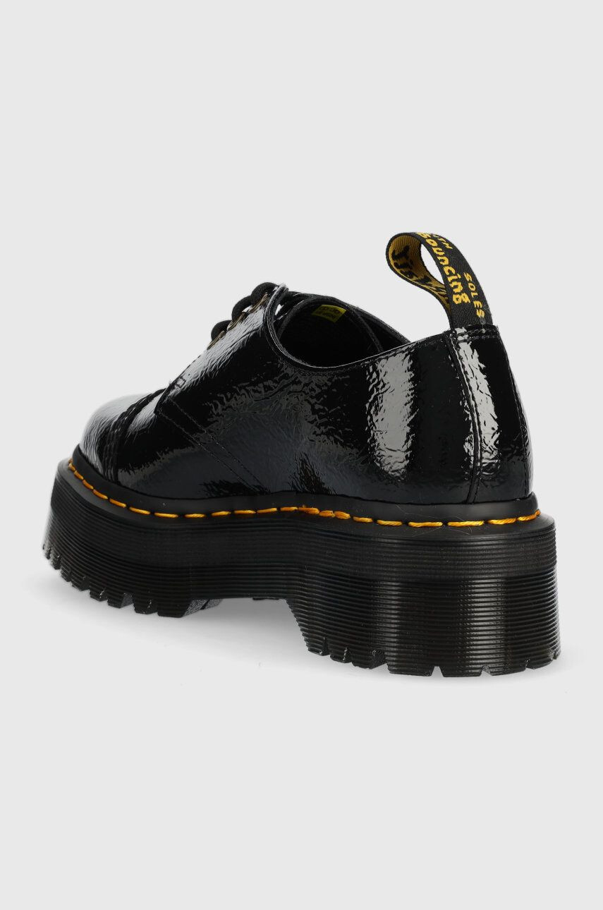 Dr. Martens Kožené polobotky 1461 Quad Tc dámské černá barva na plochém podpatku - Pepit.cz