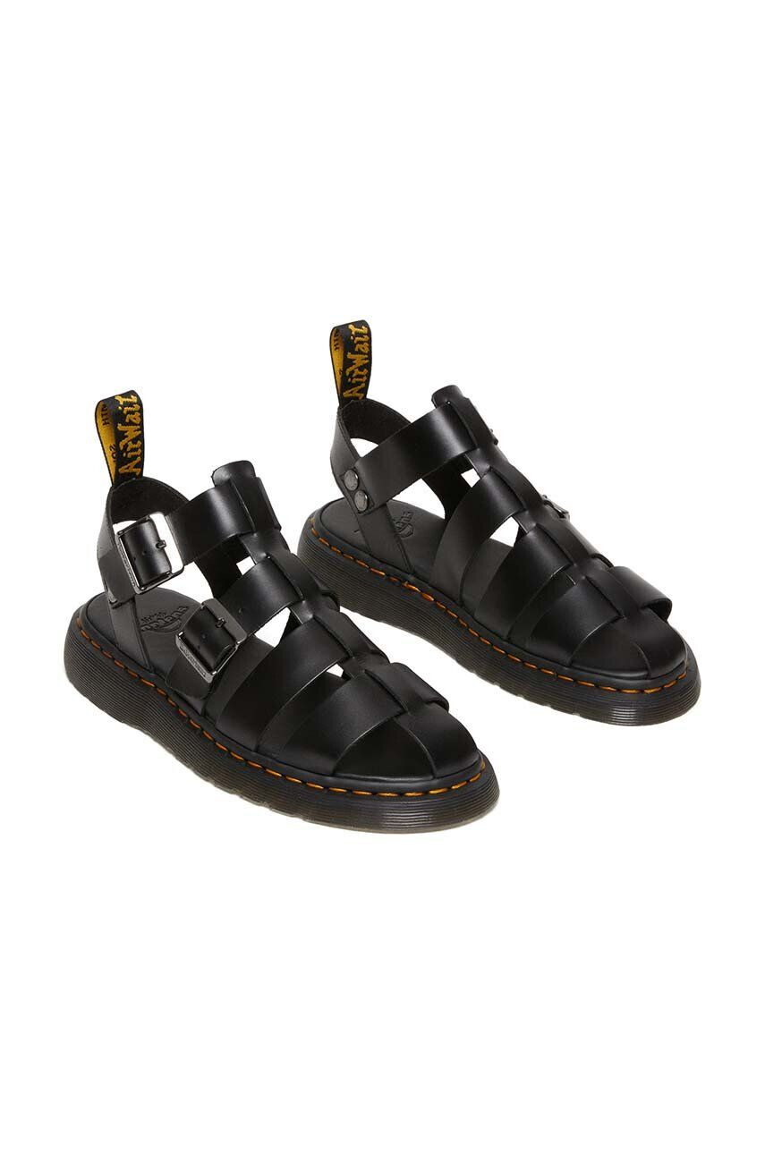 Dr. Martens Kožené sandály Garin dámské černá barva DM30766001 DM30766001-Black - Pepit.cz