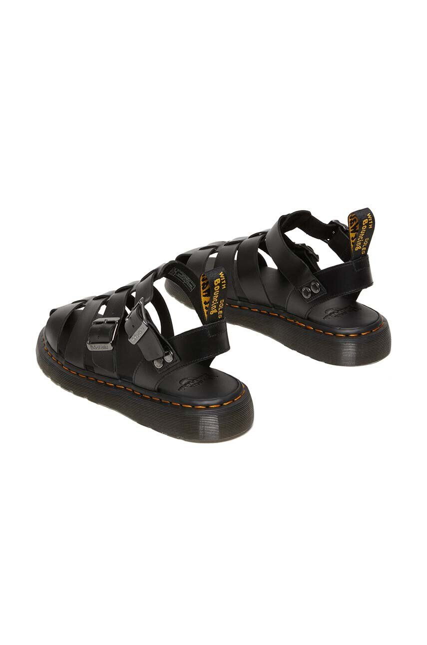 Dr. Martens Kožené sandály Garin dámské černá barva DM30766001 DM30766001-Black - Pepit.cz