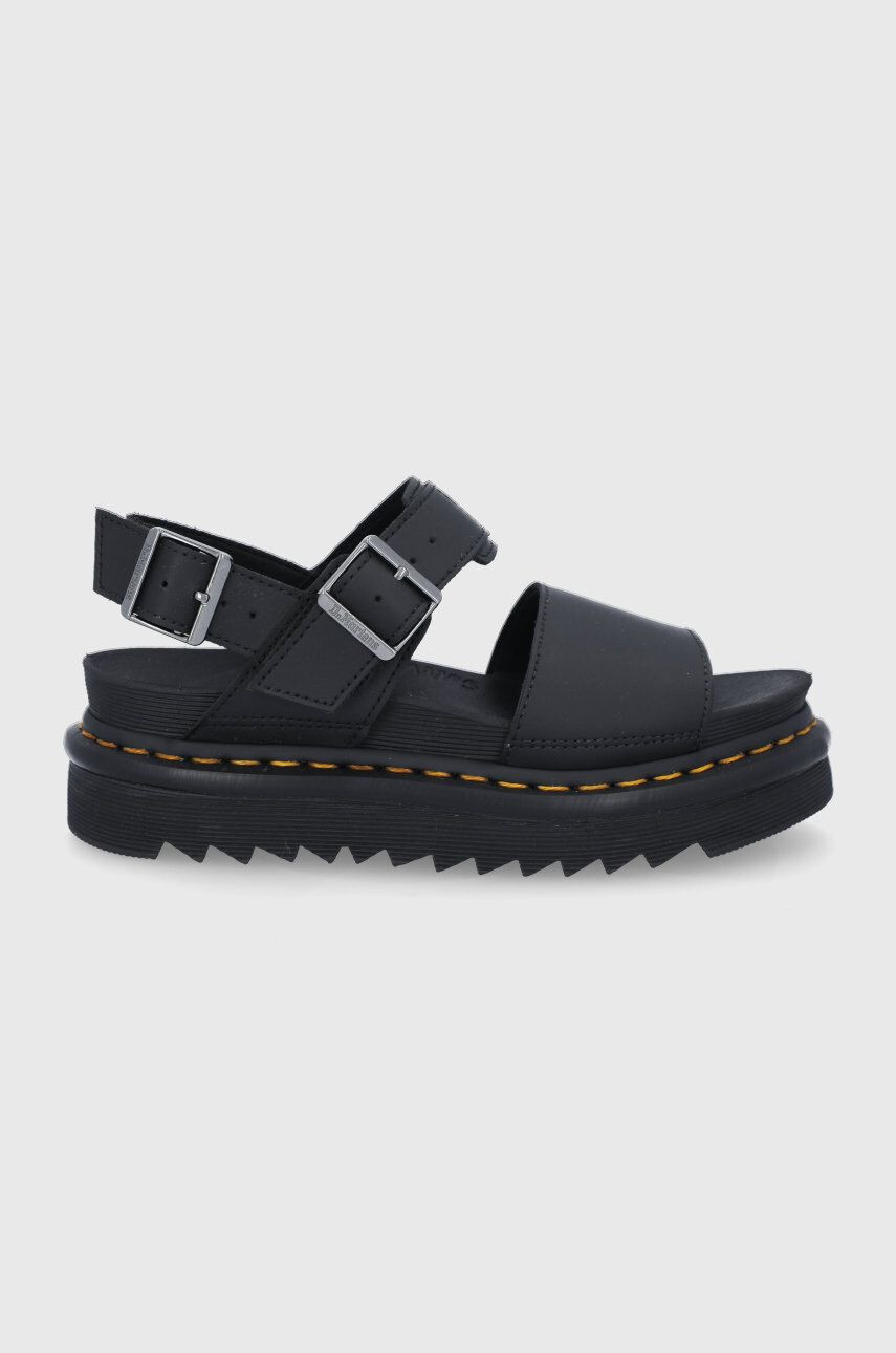 Dr. Martens Kožené sandály Voss dámské černá barva na platformě DM24233001.Voss-Black - Pepit.cz