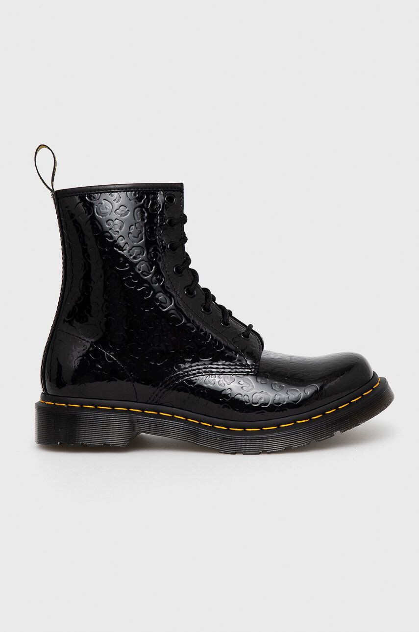 Dr. Martens Kožené workery 1460 dámské černá barva na plochém podpatku - Pepit.cz