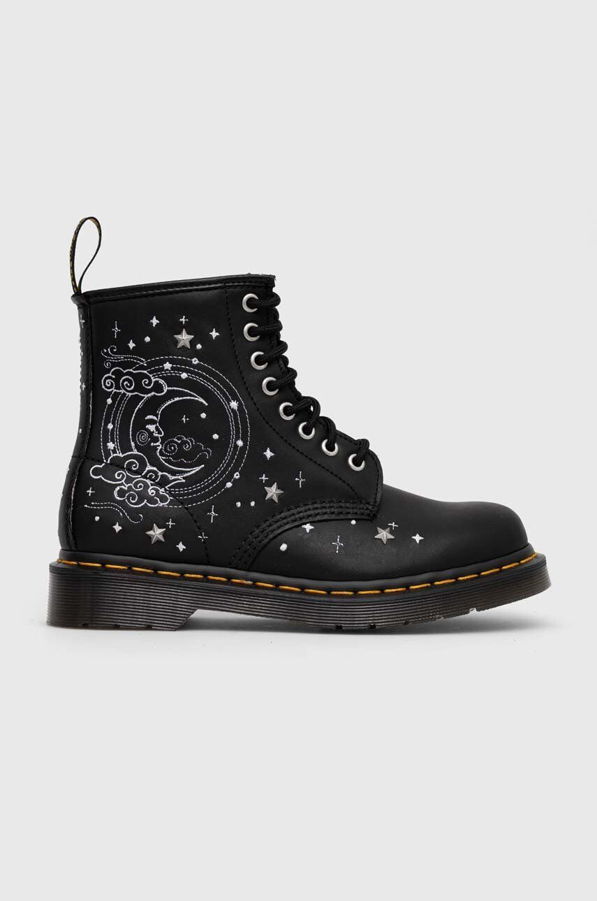 Dr. Martens Kožené workery 1460 Cosmic dámské černá barva na plochém podpatku - Pepit.cz