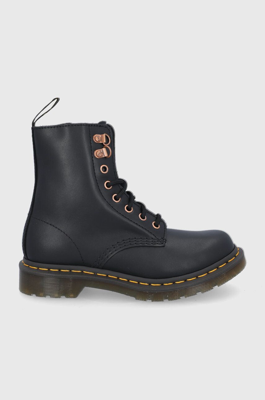 Dr. Martens Kožené workery dámské černá barva na plochém podpatku 26874001-Black.Wana - Pepit.cz