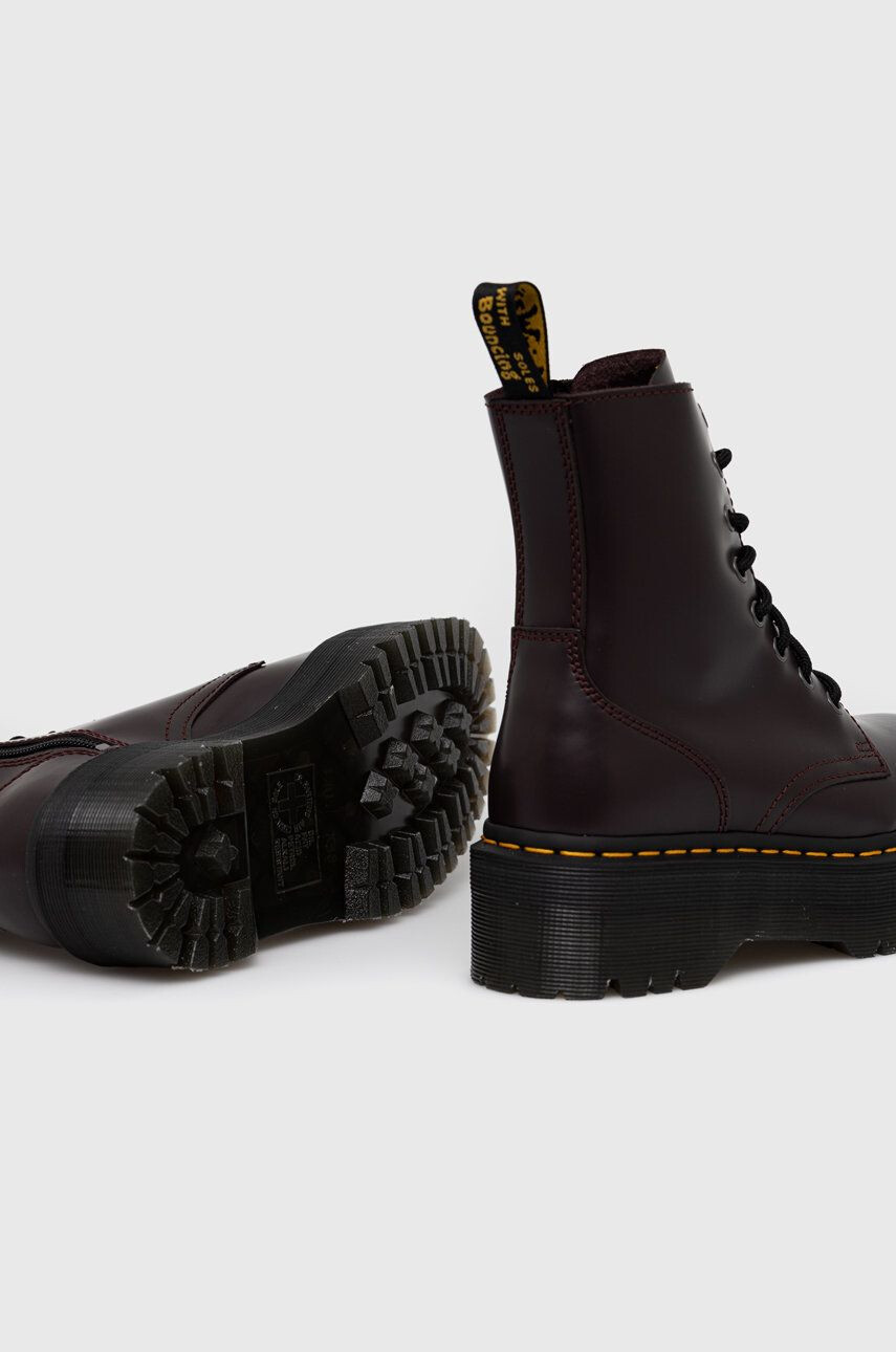 Dr. Martens Kožené workery dámské bílá barva na plochém podpatku - Pepit.cz