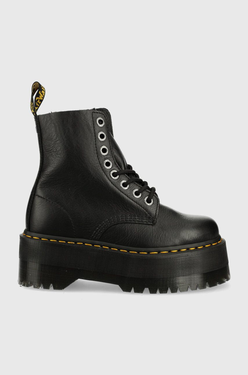 Dr. Martens Kožené workery 1460 Pascal Max dámské černá barva na platformě DM26925001 - Pepit.cz