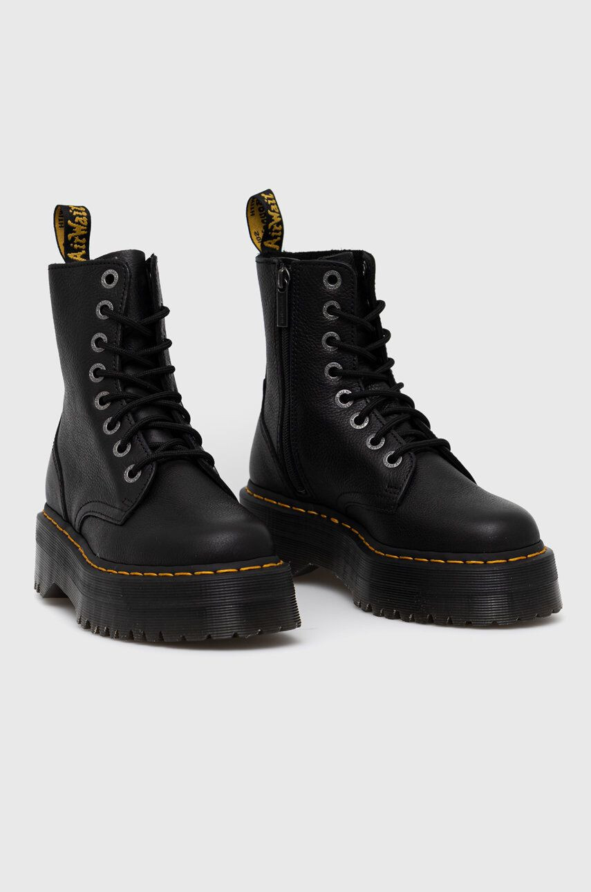 Dr. Martens Kožené workery Jadon III dámské černá barva na plochém podpatku - Pepit.cz