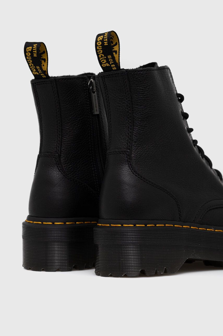 Dr. Martens Kožené workery Jadon III dámské černá barva na plochém podpatku - Pepit.cz