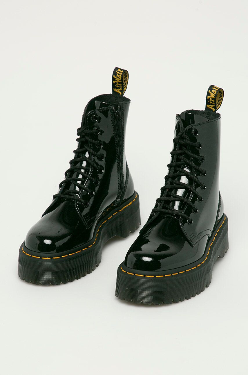 Dr. Martens Kožené workery Jadon dámské černá barva na platformě - Pepit.cz