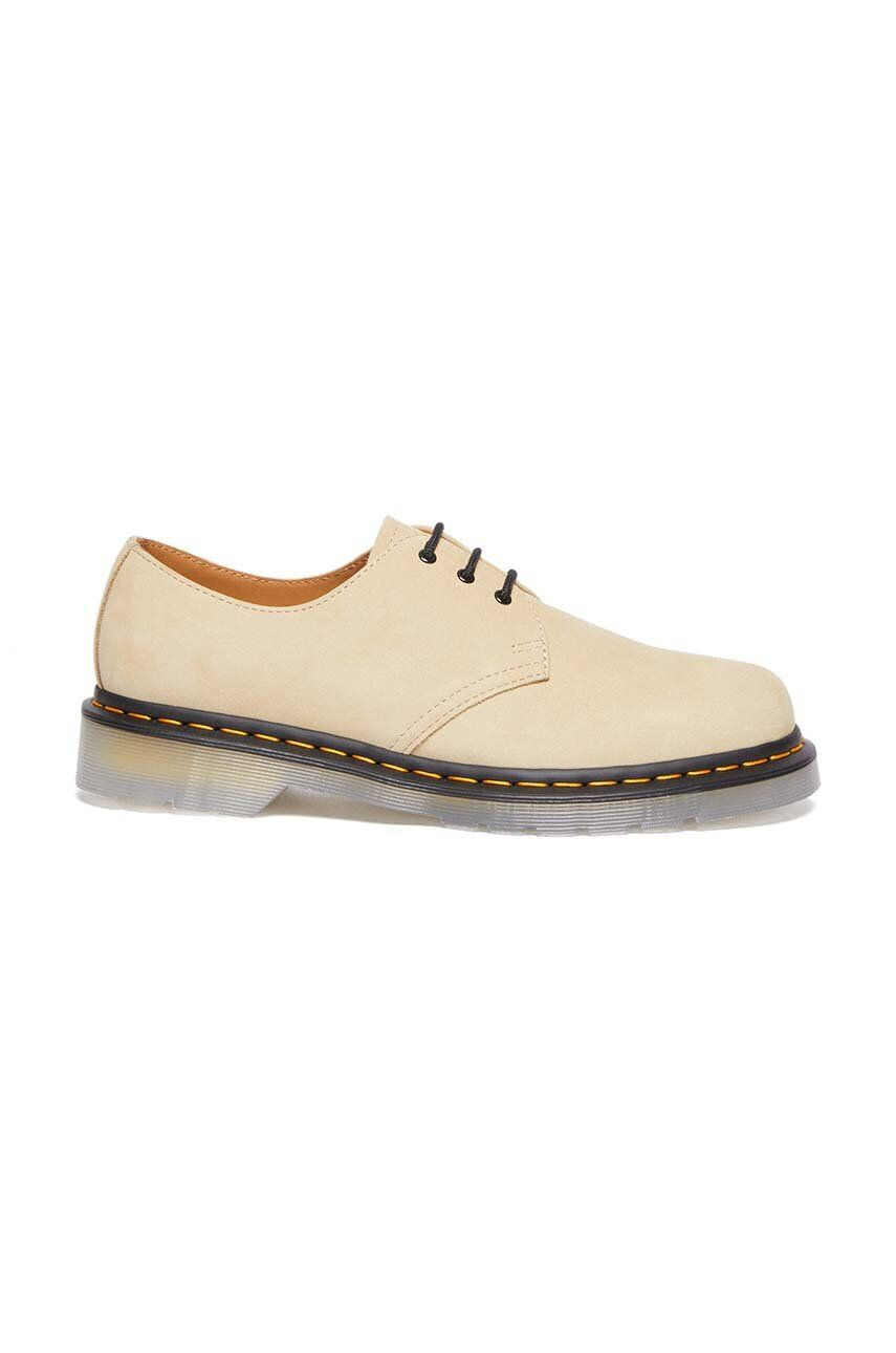 Dr. Martens Semišové polobotky 1461 ICED II dámské béžová barva na plochém podpatku DM30641505 - Pepit.cz