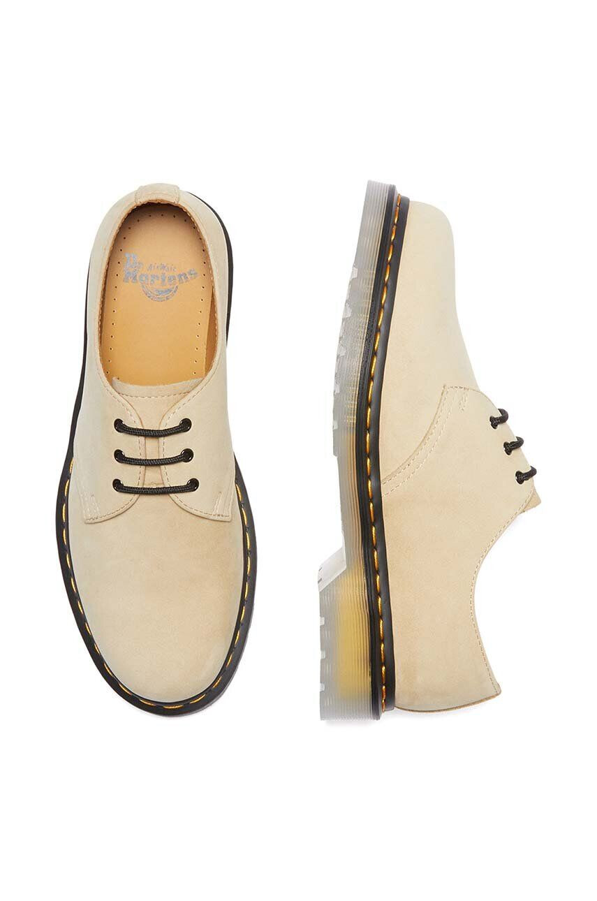 Dr. Martens Semišové polobotky 1461 ICED II dámské béžová barva na plochém podpatku DM30641505 - Pepit.cz