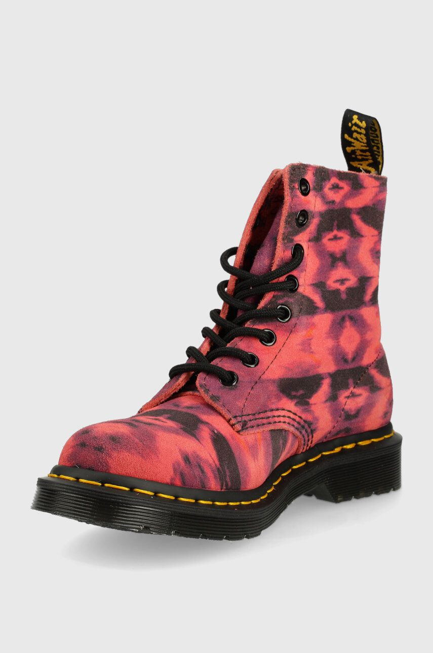 Dr. Martens Semišové workery dámské růžová barva na platformě DM27242500.1460.Pascal-Prpl.Sum.T - Pepit.cz