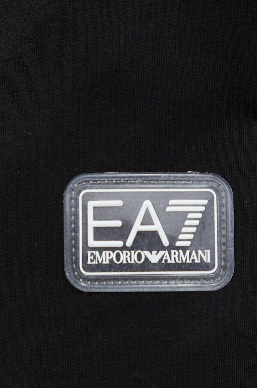 EA7 Emporio Armani Bavlněné šortky černá barva - Pepit.cz