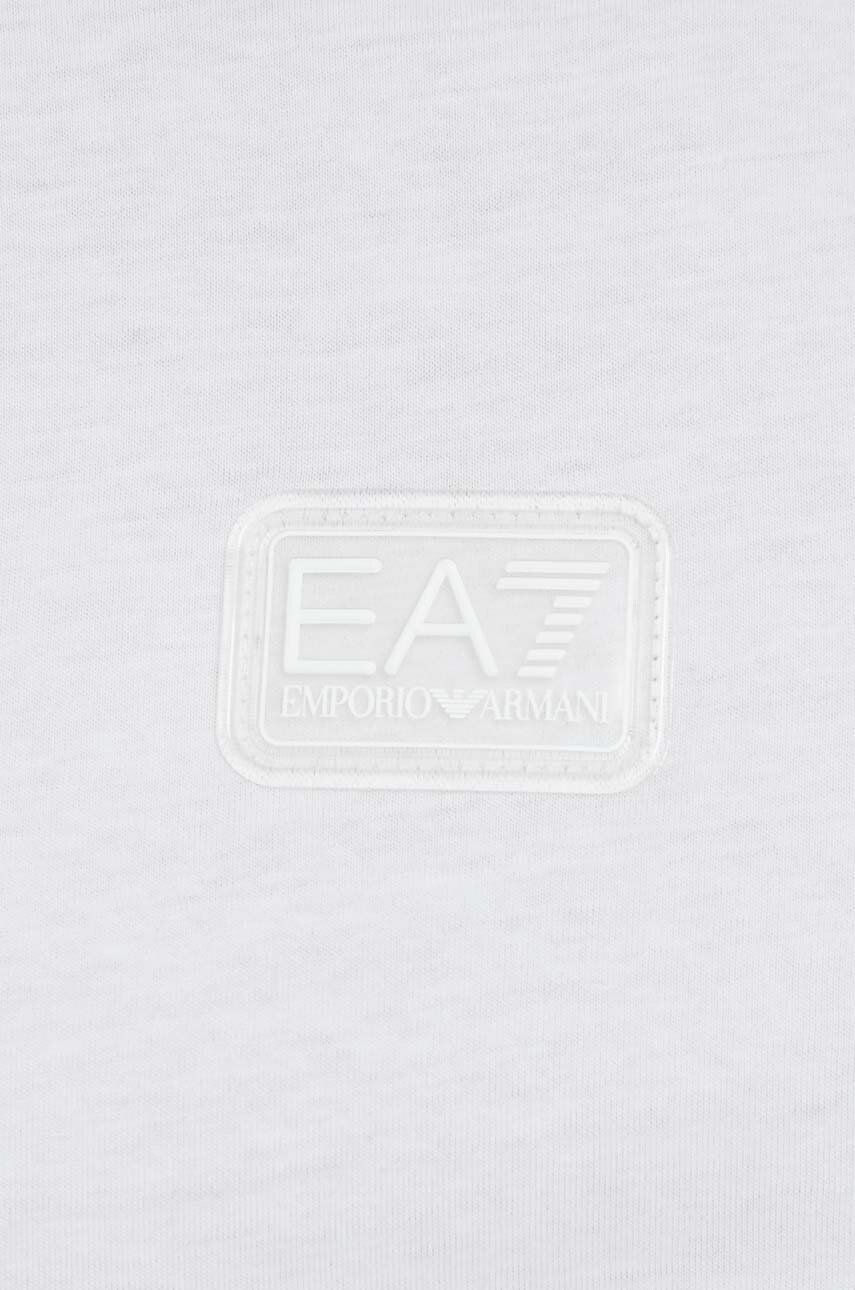 EA7 Emporio Armani Bavlněné tričko černá barva s potiskem - Pepit.cz