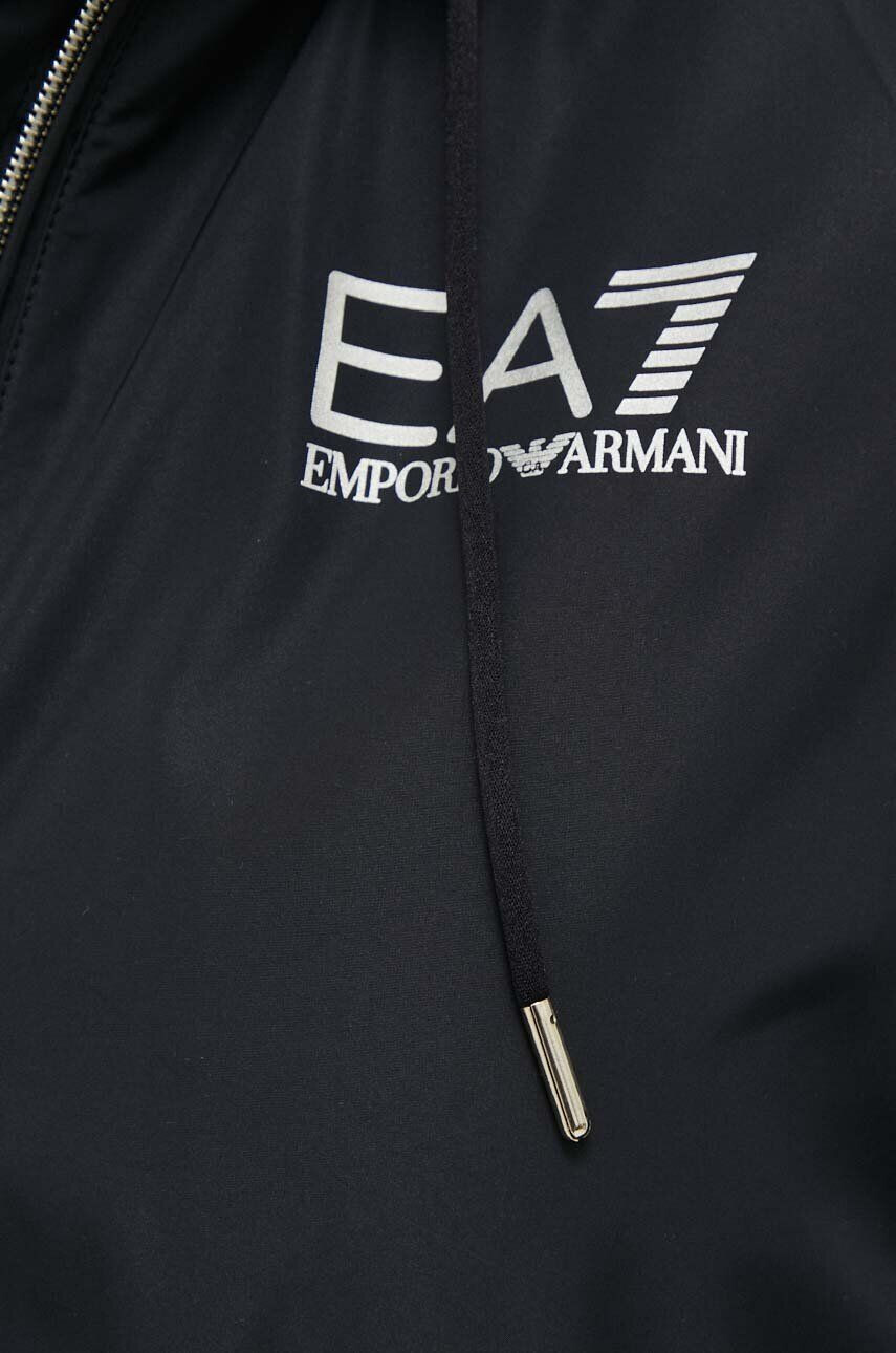 EA7 Emporio Armani Bunda dámská černá barva přechodná - Pepit.cz