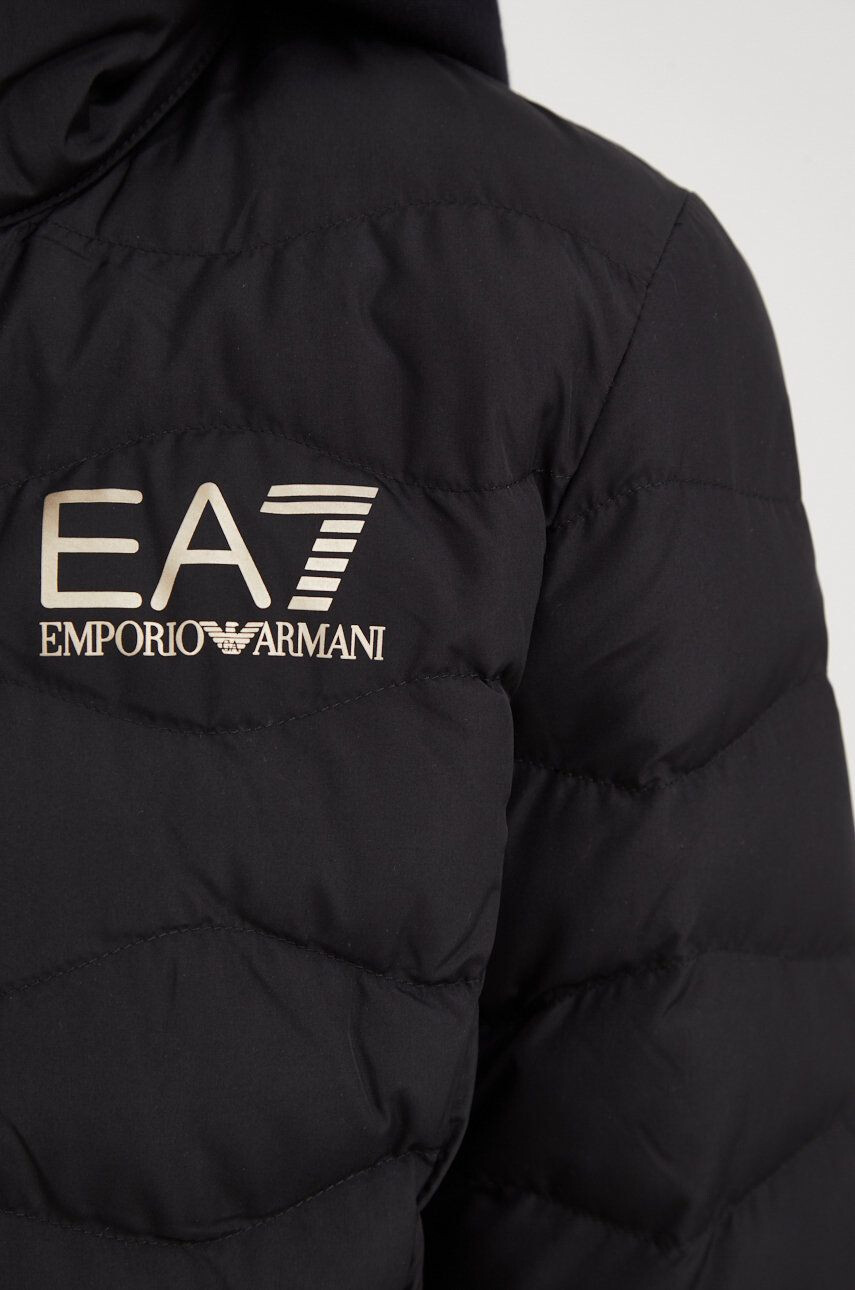 EA7 Emporio Armani Bunda dámská černá barva přechodná - Pepit.cz