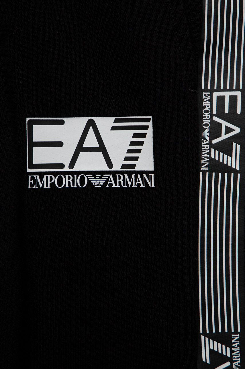 EA7 Emporio Armani Dětské bavlněné šortky černá barva nastavitelný pas - Pepit.cz